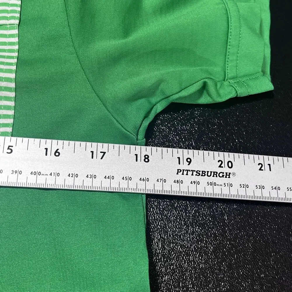Travis Mathew Chive Golf Polo Shirt Mens Small Green Ostrich Pocket Performance‎